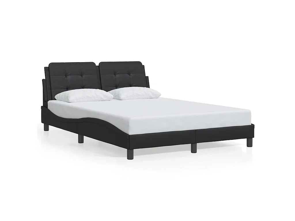 Giroletto con LED senza Materasso Zadar Nero 140x190 cm