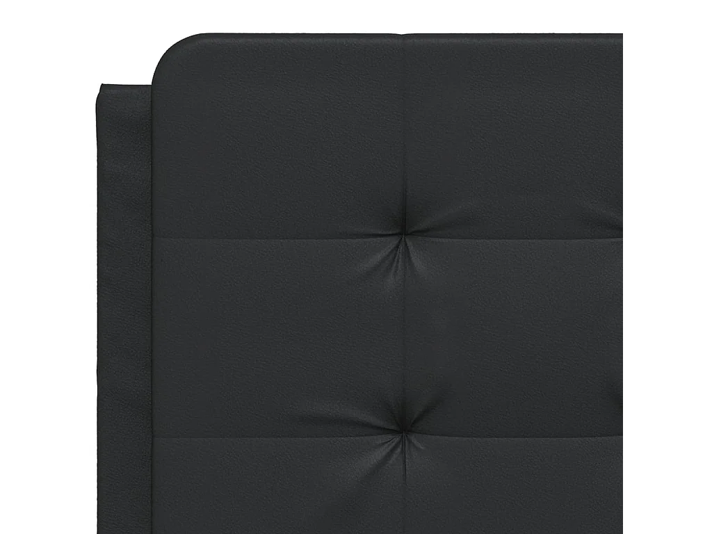 Cadre de lit avec LED sans matelas Zadar noir 140x190 cm