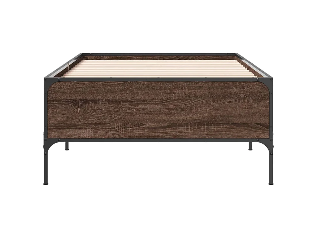 Cadre de lit sans matelas chêne marron 75x190 cm