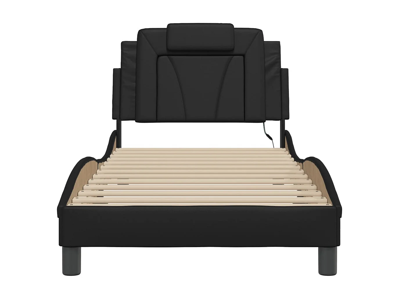 Bettgestell "Viana" mit LED ohne Matratze Schwarz 90x190 cm