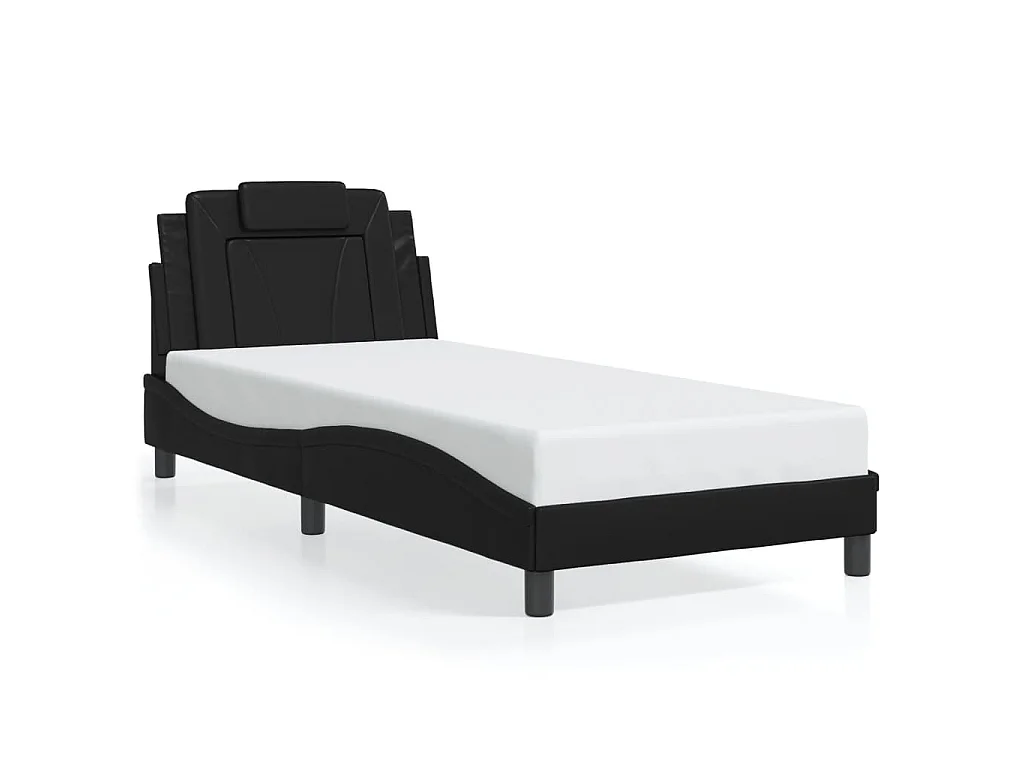 Bedframe "Viana" met LED zonder matras zwart 90x190 cm