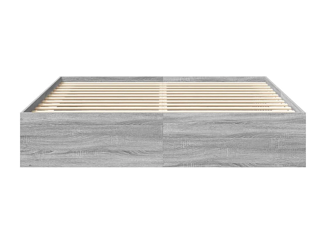 Cadre de lit sans matelas sonoma gris 200x200 cm