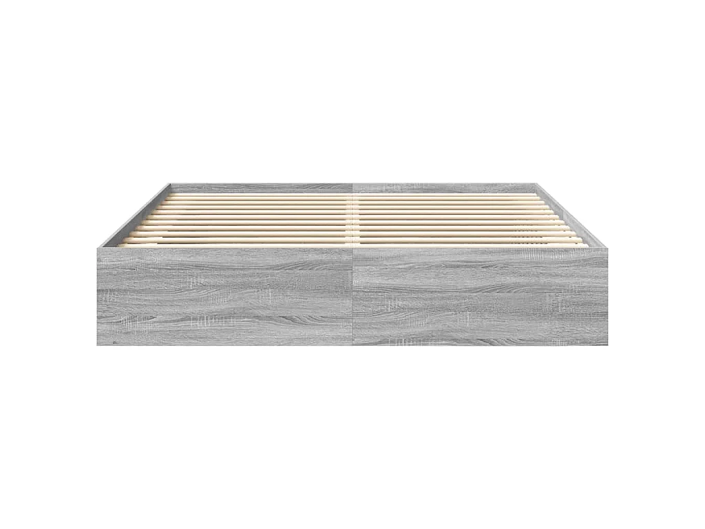 Cadre de lit sans matelas sonoma gris 200x200 cm