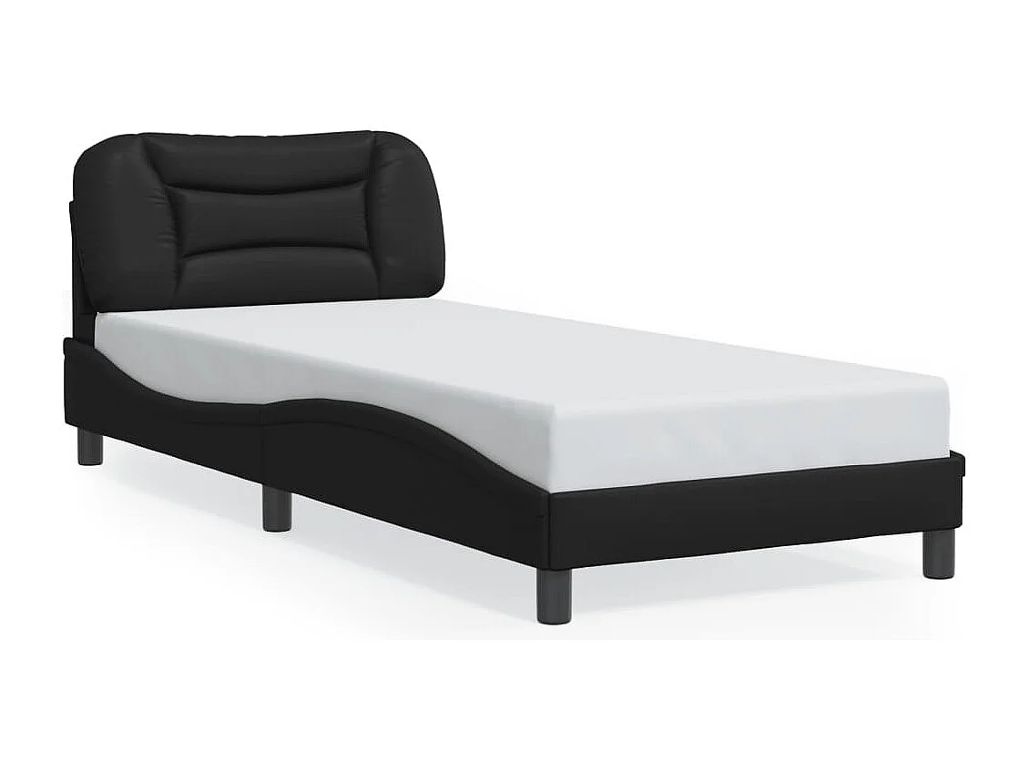 Bettgestell mit LED ohne Matratze "Hvar" Schwarz 90x190 cm