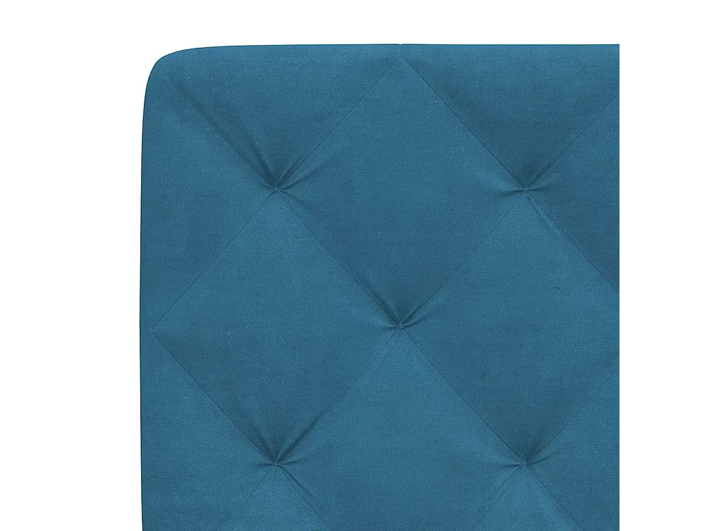 Estrutura de cama sem colchão 140x200 cm veludo azul