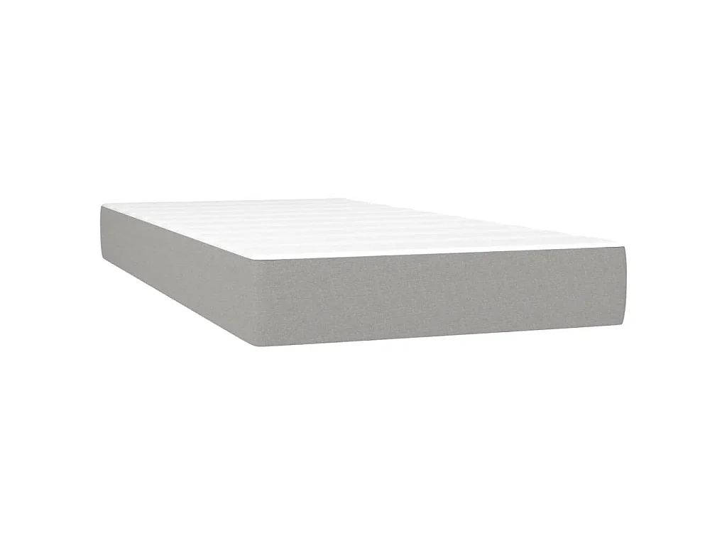 Boxspring met matras stof lichtgrijs 120x190 cm
