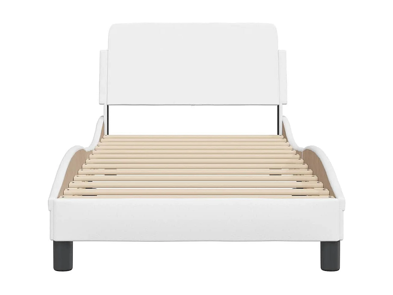 Bedframe "Dover" kunstleer wit 90x190 cm