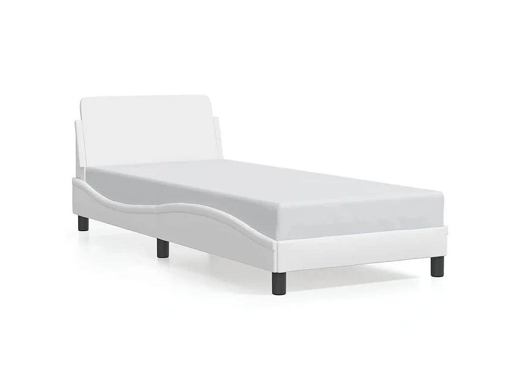 Cadre de lit Dover blanc 90x190 cm similicuir