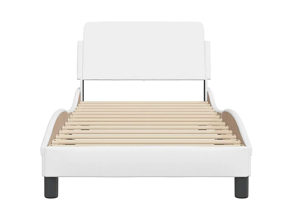 Cadre de lit Dover blanc 90x190 cm similicuir