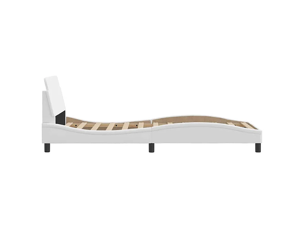 Cadre de lit Dover blanc 90x190 cm similicuir