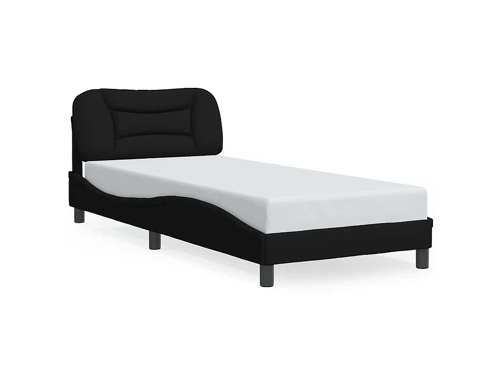 Bedframe zonder matras "Hvar" 90x200 cm stof zwart