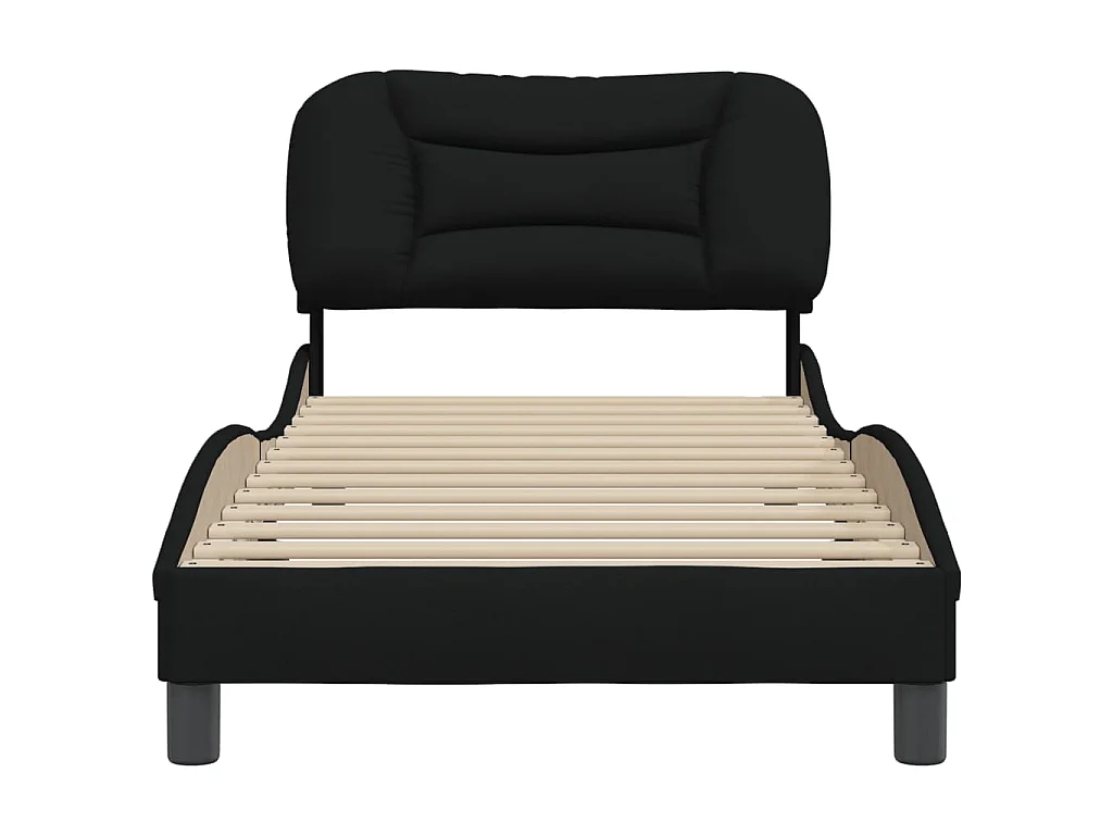 Bedframe zonder matras "Hvar" 90x200 cm stof zwart
