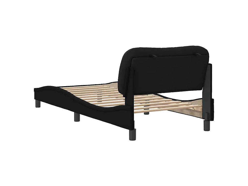 Bedframe zonder matras "Hvar" 90x200 cm stof zwart