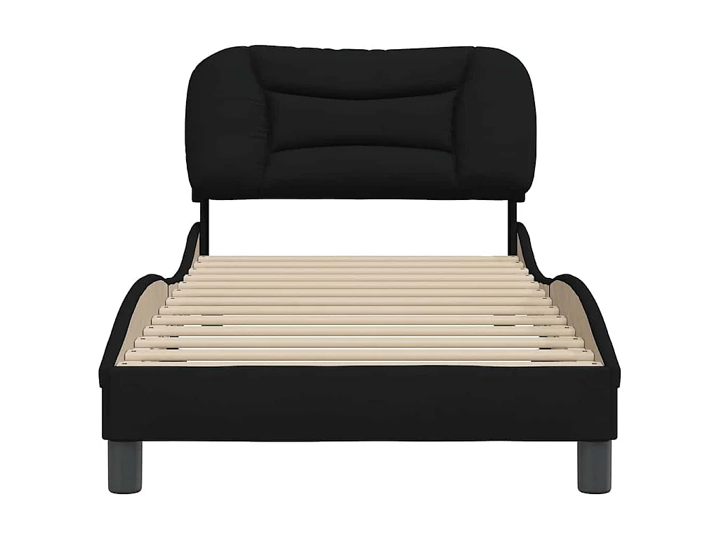 Bedframe zonder matras "Hvar" 90x200 cm stof zwart