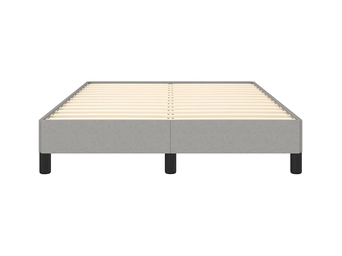 Bettgestell ohne Matratze Hellgrau 120x190 cm Stoff
