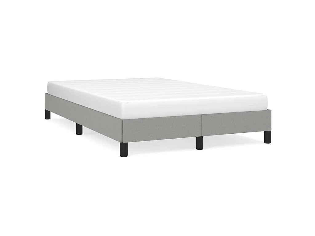 Bettgestell ohne Matratze Hellgrau 120x190 cm Stoff