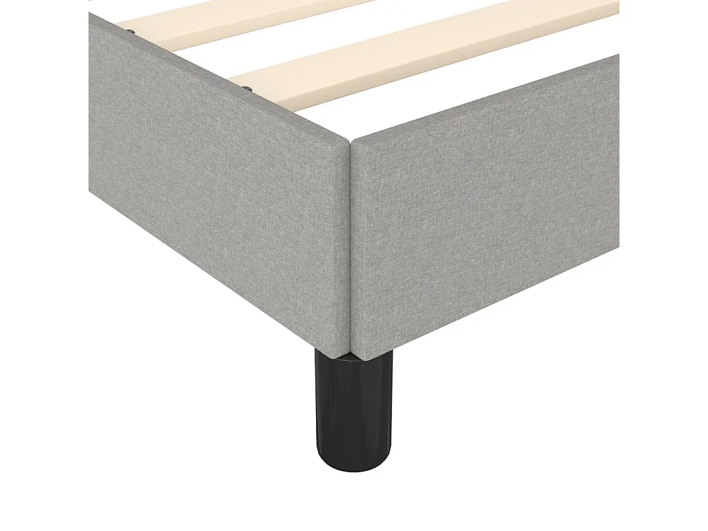 Bettgestell ohne Matratze Hellgrau 120x190 cm Stoff