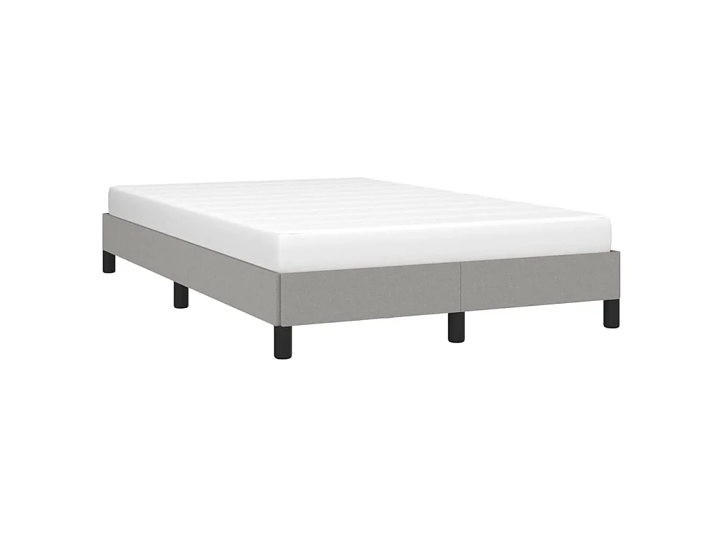 Bettgestell ohne Matratze Hellgrau 120x190 cm Stoff