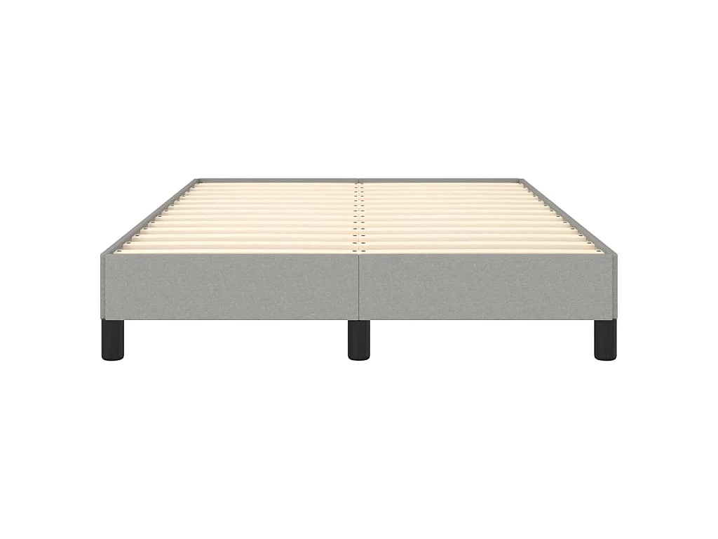 Bettgestell ohne Matratze Hellgrau 120x190 cm Stoff