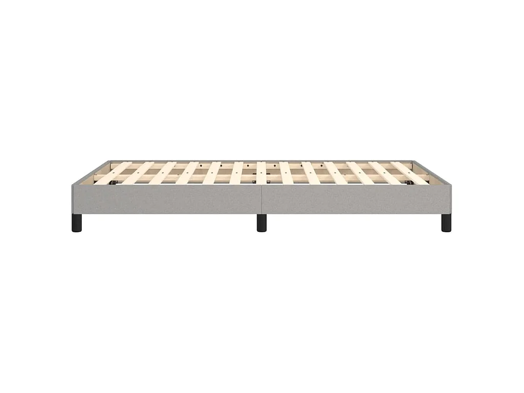 Bettgestell ohne Matratze Hellgrau 120x190 cm Stoff
