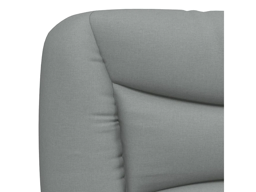 Estructura de cama sin colchón Hvar tela gris claro 90x200 cm