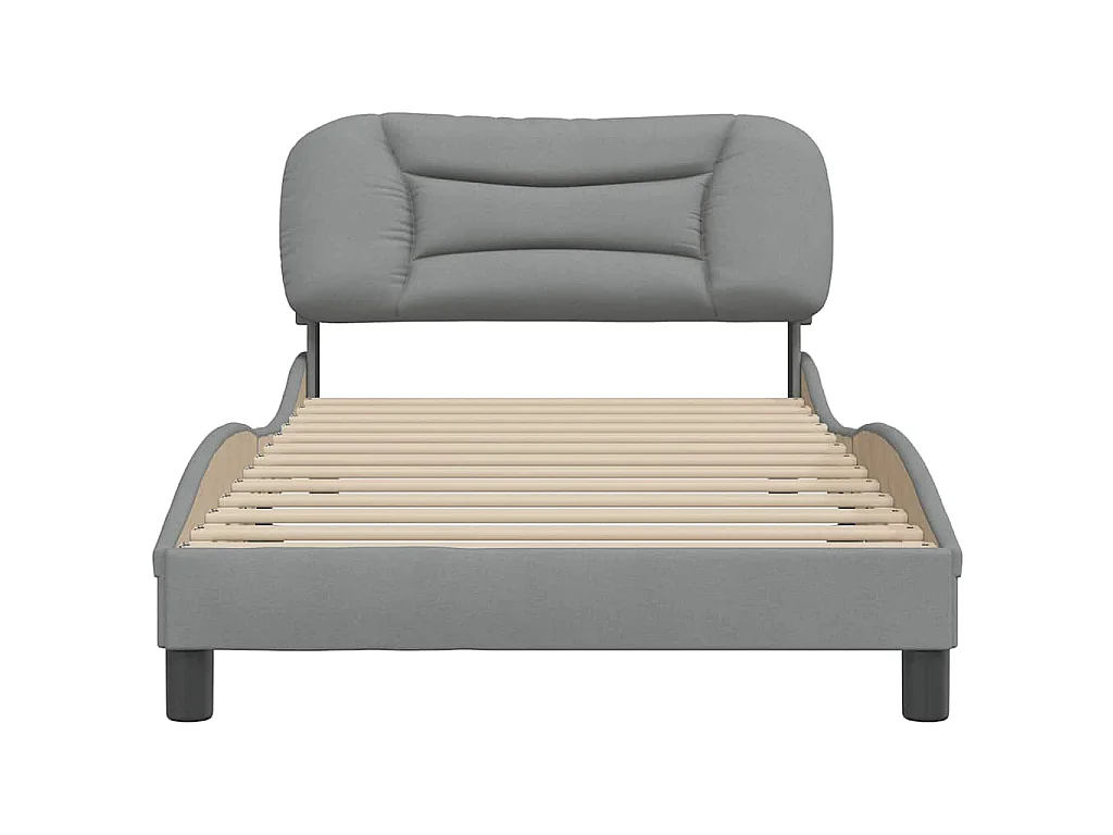 Bedframe zonder matras "Hvar" 100x200 cm stof lichtgrijs