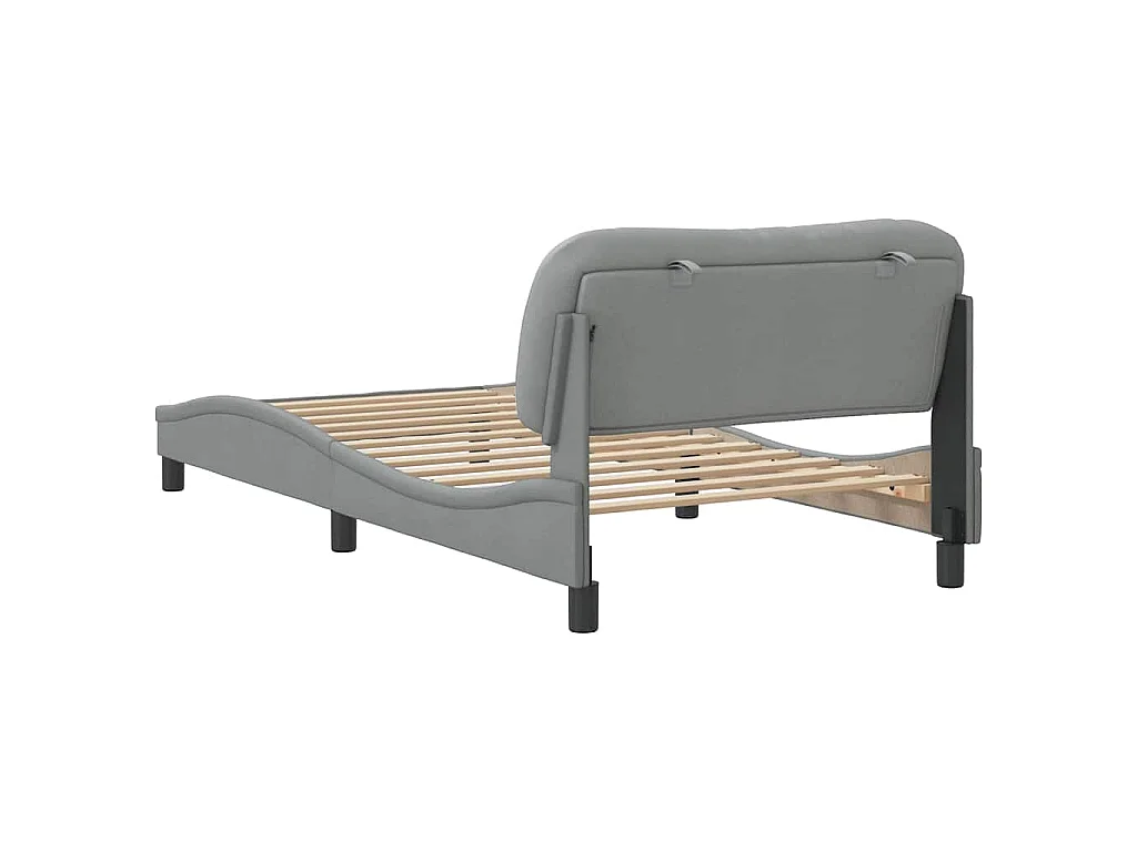 Bedframe zonder matras "Hvar" 100x200 cm stof lichtgrijs