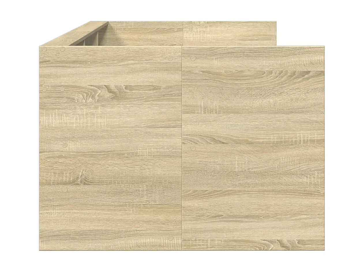 Slaapbank met lades zonder matras 90x200 cm sonoma eikenkleurig