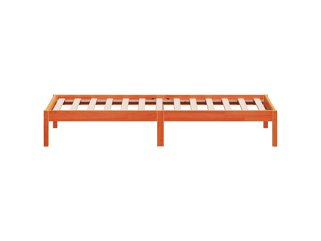 Sofá cama sin colchón madera maciza pino marrón cera 90x190 cm
