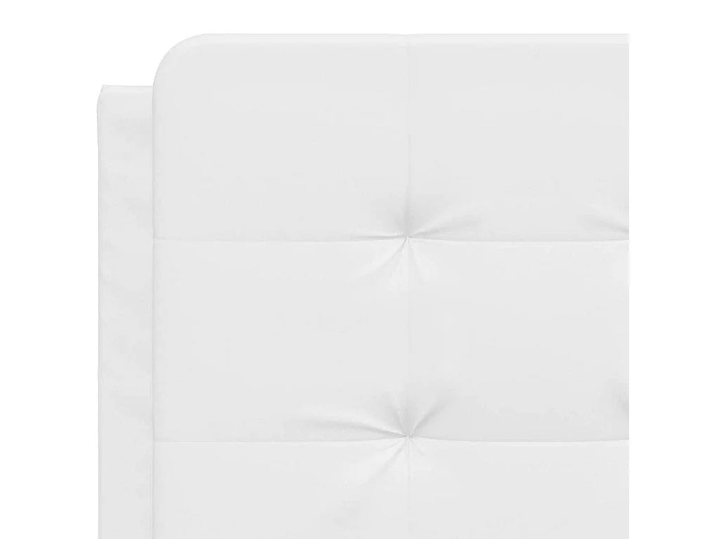 Cadre de lit sans matelas Zadar blanc 140x190 cm similicuir