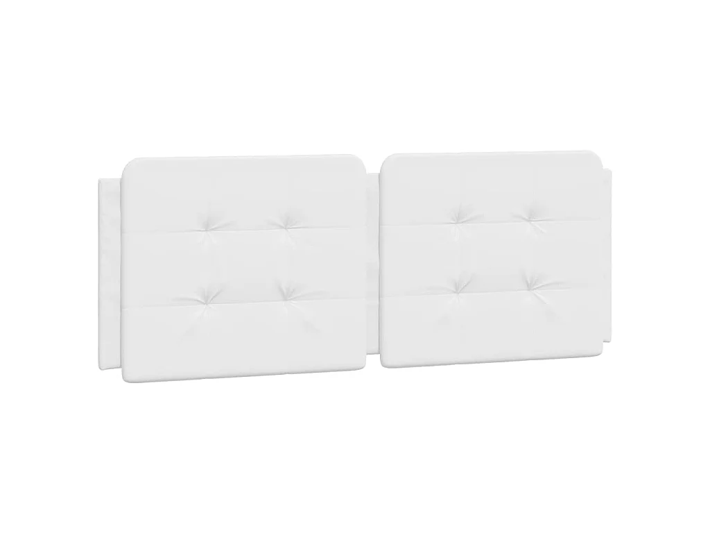 Cadre de lit sans matelas Zadar blanc 140x190 cm similicuir