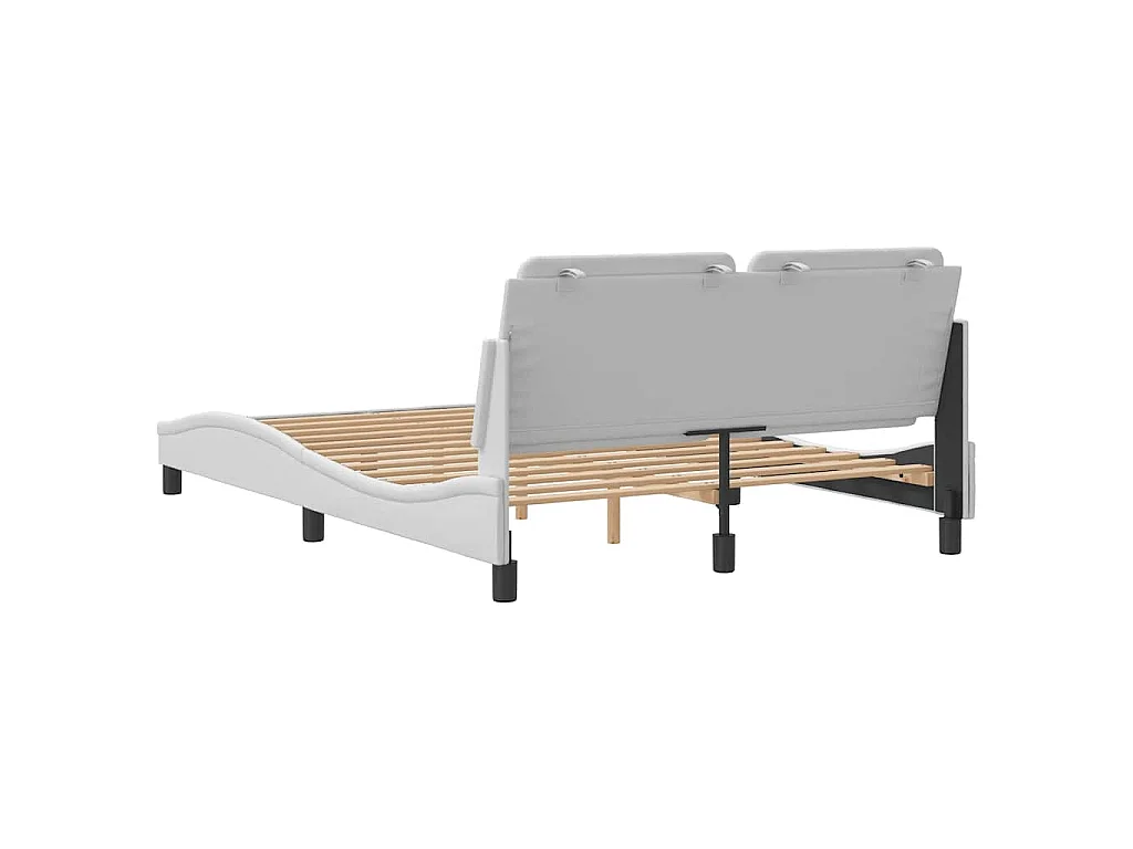 Bedframe zonder matras "Zadar" kunstleer wit 140x190 cm