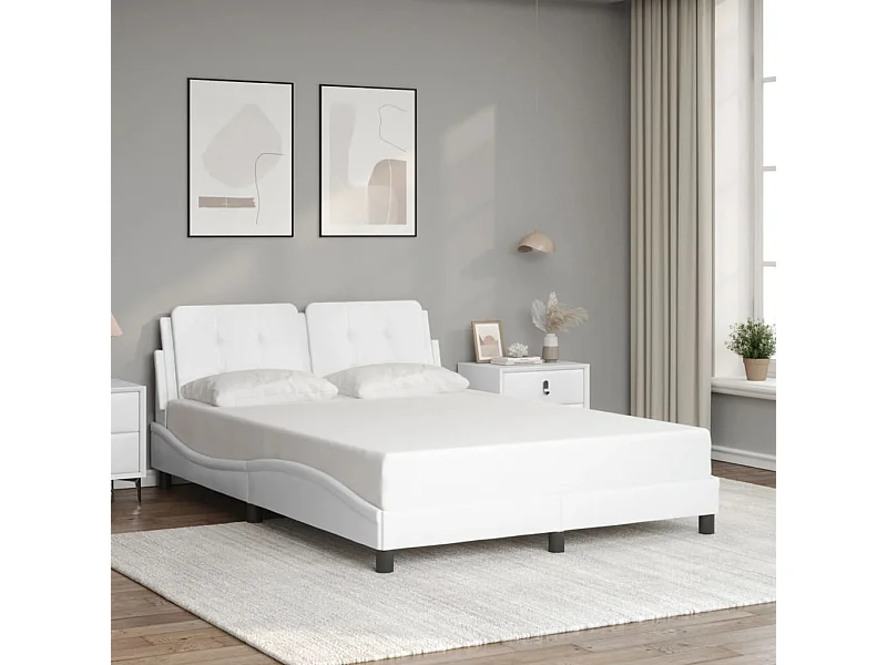 Bedframe zonder matras "Zadar" kunstleer wit 140x190 cm