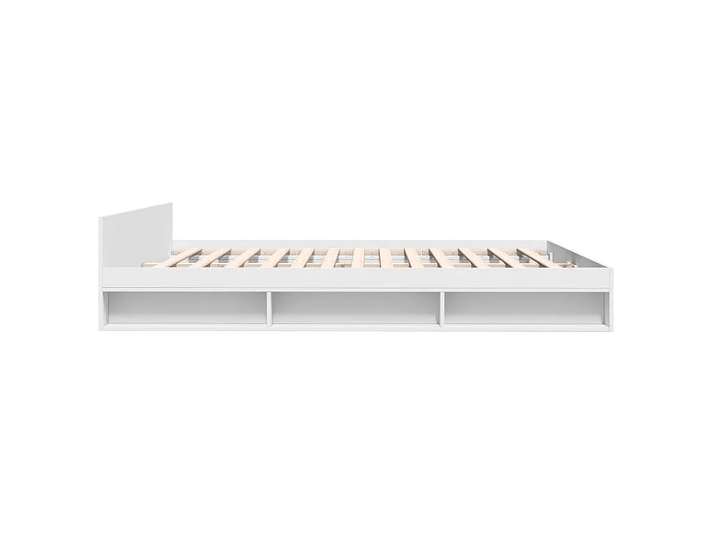 Giroletto con Cassetti Bianco 180x200 cm in Legno Multistrato