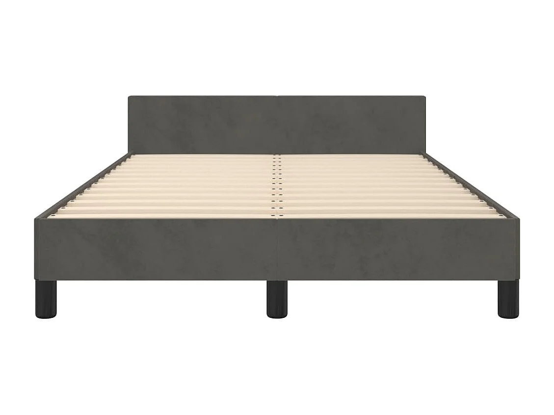 Bedframe zonder matras 120x190 cm fluweel donkergrijs