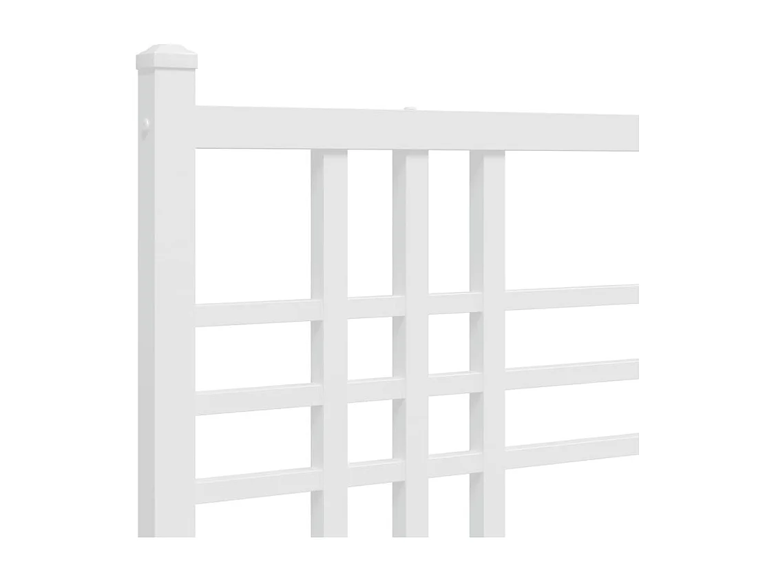 Estrutura de cama com cabeceira 90x200 cm metal branco