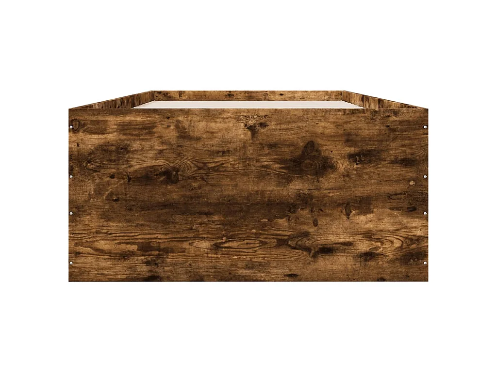 Estructura de cama madera de ingeniería roble humo 75x190 cm