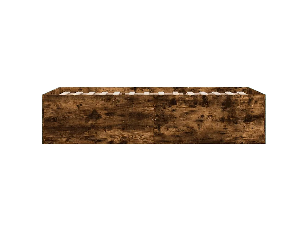 Estructura de cama madera de ingeniería roble humo 75x190 cm