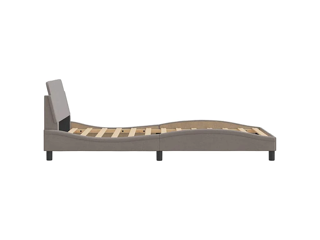 Cadre de lit Dover taupe 100x200 cm tissu