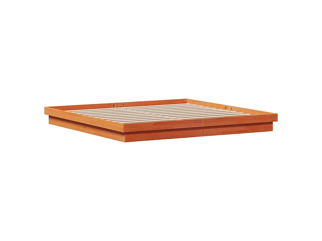Cadre de lit à LED sans matelas 200x200 cm bois massif