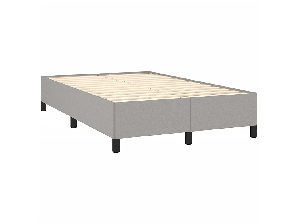Boxspring met matras stof lichtgrijs 120x190 cm