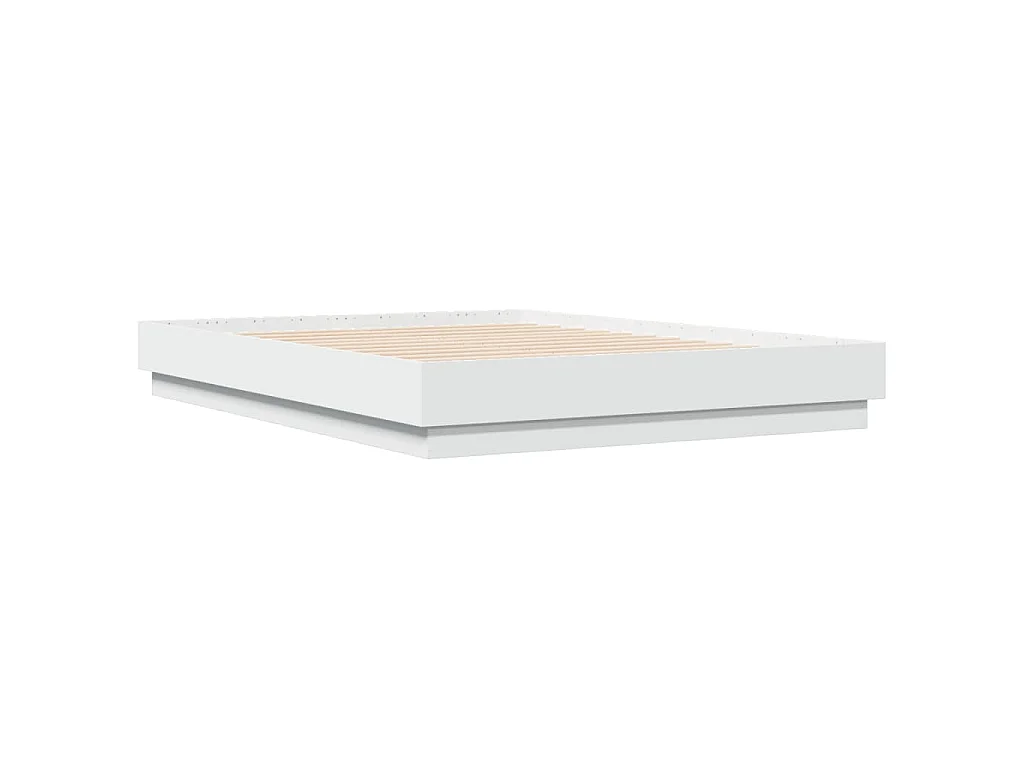 Cadre de lit sans matelas blanc 140x190 cm