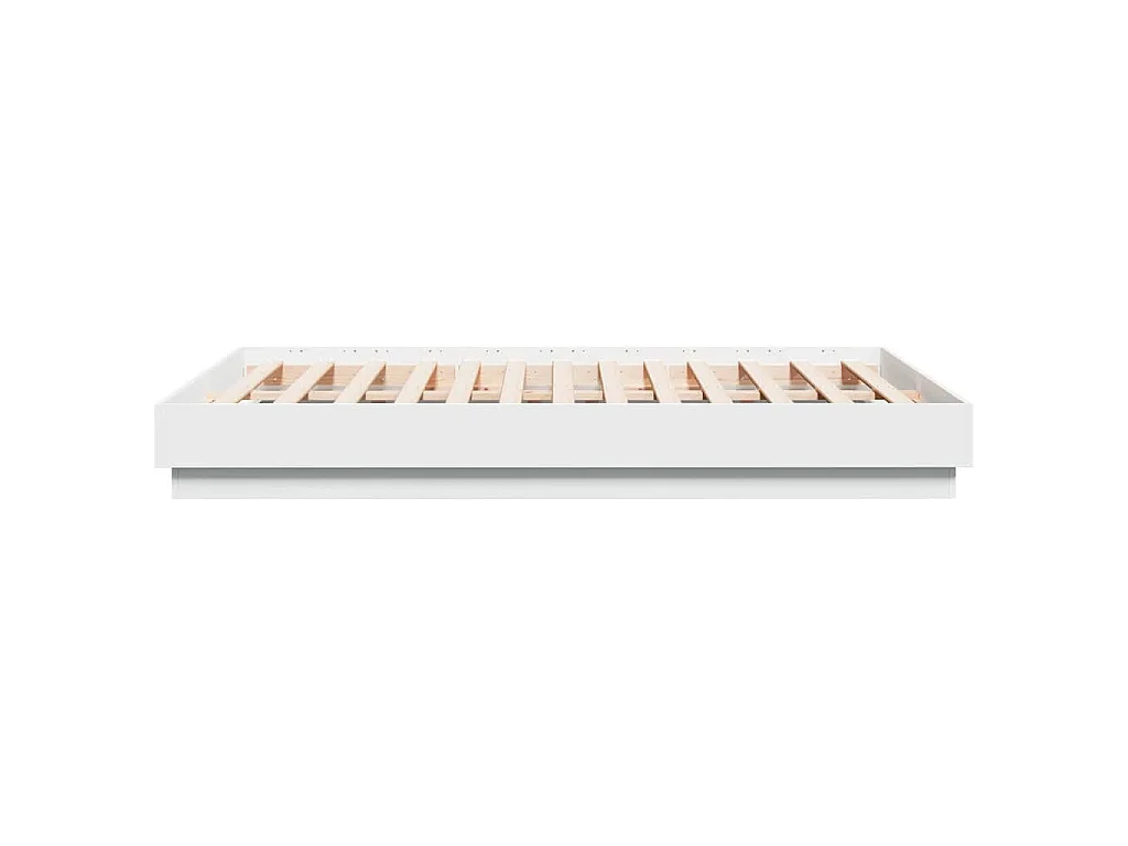 Cadre de lit sans matelas blanc 140x190 cm