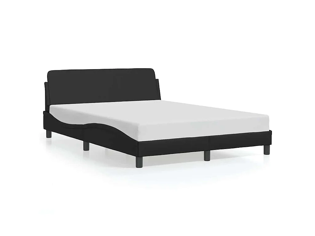 Cadre de lit Dover noir 120x200 cm similicuir