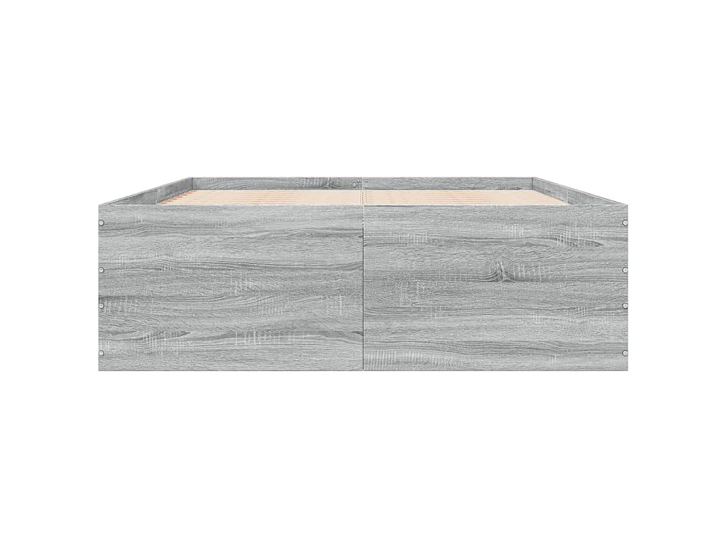 Cadre de lit sans matelas sonoma gris 135x190 cm