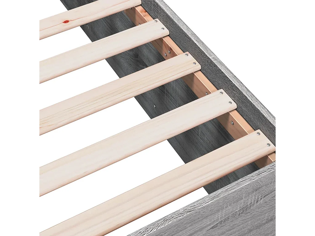 Cadre de lit sans matelas sonoma gris 135x190 cm