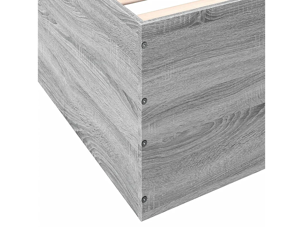Cadre de lit sans matelas sonoma gris 135x190 cm