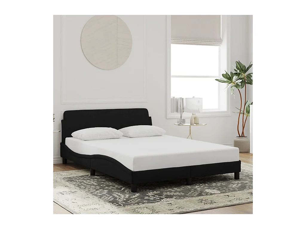 Bedframe "Dover" 140x200 cm fluweel zwart
