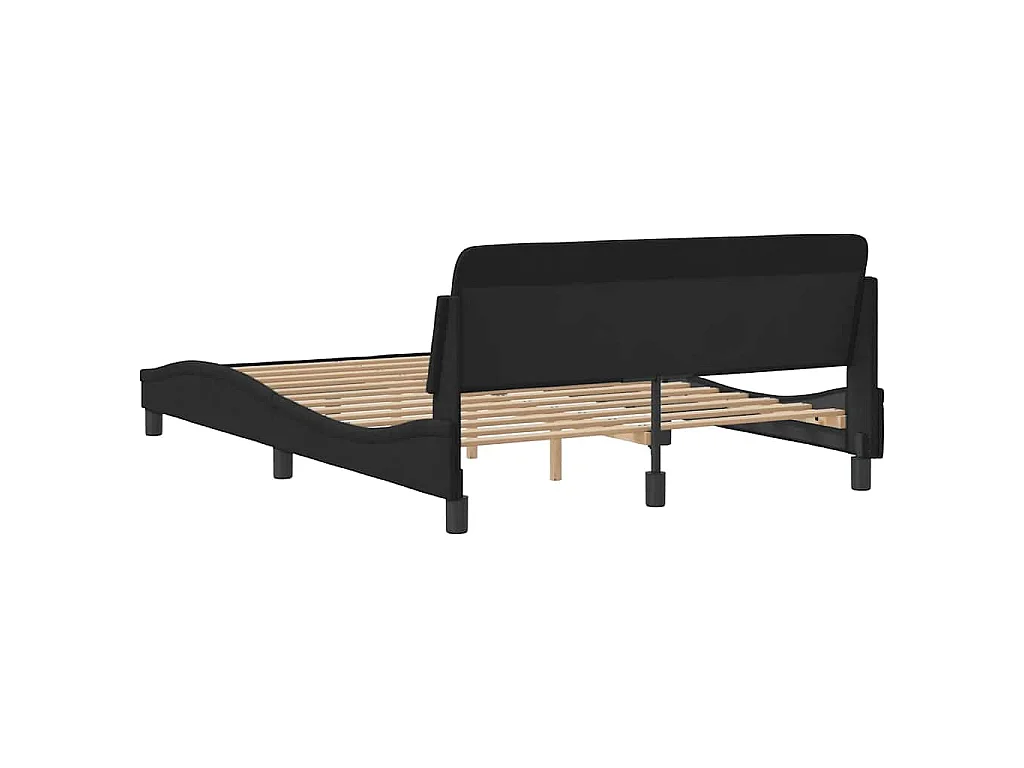 Bedframe "Dover" 140x200 cm fluweel zwart