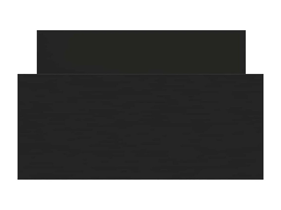 Cadre de lit sans matelas noir 90x200 cm bois d'ingénierie